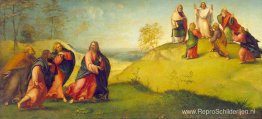 Christus leidt de apostelen naar de berg Tabor Christus leidt de apostelen naar de berg Tabor