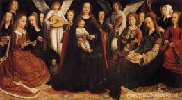 Madonna met engelen en heiligen Madonna met engelen en heiligen