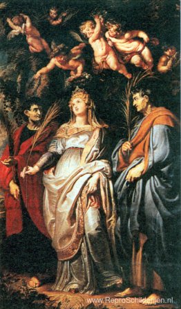 St. Domitilla met St. Nereus en St. Achilleus St. Domitilla met St. Nereus en St. Achilleus
