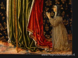 Sint Ursula met engelen en donor (detail) Sint Ursula met engelen en donor (detail)