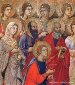 Madonna en Kind op een troon (fragment voorzijde) Madonna en Kind op een troon (fragment voorzijde)