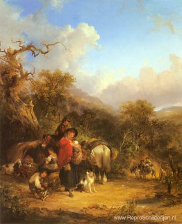 Een rustpauze langs de weg Een rustpauze langs de weg