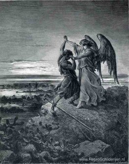 Jacob worstelt met de engel Jacob worstelt met de engel