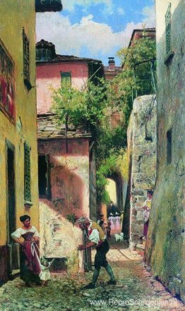 Straat in Italiaanse stad Straat in Italiaanse stad