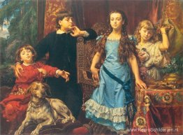 Portret van de vier kinderen van de kunstenaar Portret van de vier kinderen van de kunstenaar