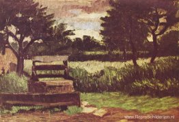 Landschap met fontein Landschap met fontein