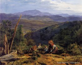 Wienerwaldlandschap met kasteel Wildegg Wienerwaldlandschap met kasteel Wildegg