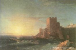 Torens op de rots in de buurt van de Bosporus Torens op de rots in de buurt van de Bosporus