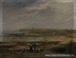 Cullercoats kijken richting Tynemouth - Eb Cullercoats kijken richting Tynemouth - Eb