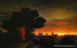 Uitzicht op de Krim bij zonsondergang Uitzicht op de Krim bij zonsondergang