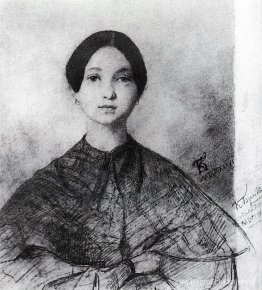 Portret van P. Sokolova, de zus van de kunstenaar Portret van P. Sokolova, de zus van de kunstenaar