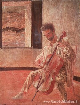 Portret van cellist Ricard Pichot Portret van cellist Ricard Pichot