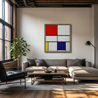 Samenstelling C (nr.III) met rood, geel en blauw — Moderne loft