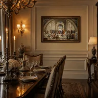 De School van Athene — Kasteeleetkamer