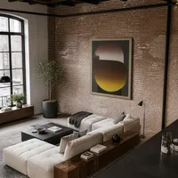 Er lijkt wit licht uit te komen — Moderne loft