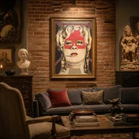 Gezicht van Mae West, dat als appartement kan worden gebruikt — Huis van kunstverzamelaar