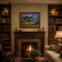 Huizen met rieten daken, Cordeville  — Klassieke bibliotheek