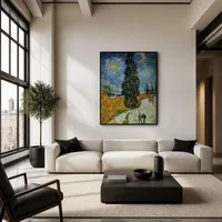 Weg met cipressen — Moderne loft