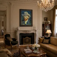 Zelfportret met vilten hoed — Parijs appartement