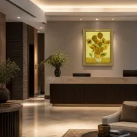 Stilleven - Vaas met vijftien zonnebloemen — Boutiquehotel