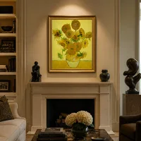 Stilleven - Vaas met vijftien zonnebloemen — Huis van kunstverzamelaar