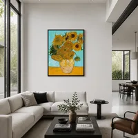 Stilleven - Vaas met twaalf zonnebloemen  — Eigentijdse woning