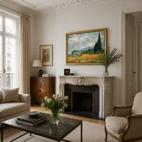 Korenveld met cipressenboom — Parijs appartement
