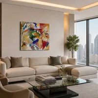 Schilderij met groen centrum — Luxe penthouse