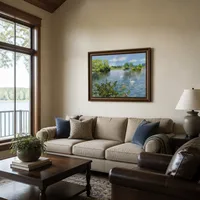 Een Long Island-meer — Huis aan het meer