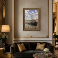 Boot bij eb in Fecamp — Boutiquehotel