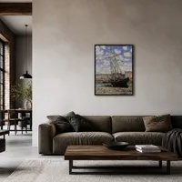 Boot bij eb in Fecamp — Moderne loft