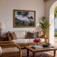 Bordighera, Italië — Mediterraan huis