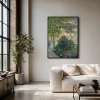 Camille Monet in de tuin van het huis in Argenteuil — Moderne loft