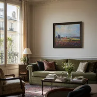 Bloemenvelden en windmolens bij Leiden — Parijs appartement