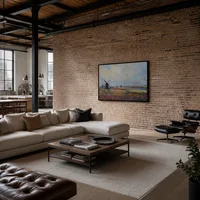 Bloemenvelden en windmolens bij Leiden — Moderne loft