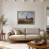 Tulpenvelden Met De Rijnsburgse Windmolen — Scandinavisch huis