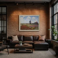 Tulpenvelden Met De Rijnsburgse Windmolen — Moderne loft