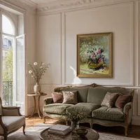 Bloemen in een pot — Parijs appartement