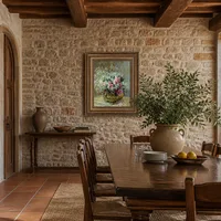 Bloemen in een pot — Italiaanse villa