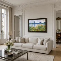 Bloemen aan de oevers van de Seine bij Vetheuil — Parijs appartement