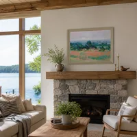 Hooiberg bij Giverny — Huis aan het meer