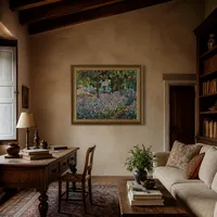 Irissen in de tuin van Monet — Italiaanse villa