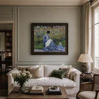 Camille Monet en een kind in de kunstenaarstuin in Argenteuil — Parijs appartement