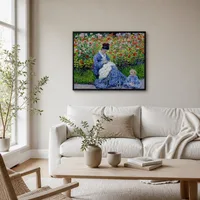 Camille Monet en een kind in de kunstenaarstuin in Argenteuil — Scandinavisch huis