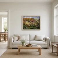 Pruimenbomen in bloei bij Vetheuil — Scandinavisch huis