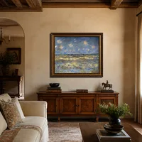 Ruwe zee — Italiaanse villa