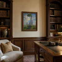 De Promenade, Vrouw met parasol — Italiaanse villa