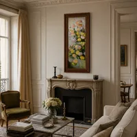 Vaas met Dahlia's — Parijs appartement