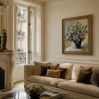 Vaas met bloemen — Parijs appartement