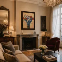 Vaas met tulpen — Parijs appartement